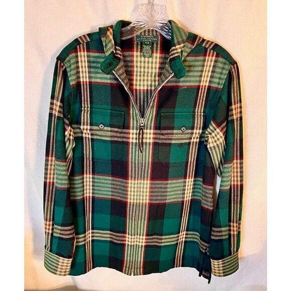 Ralph Lauren Hooded Zip Up Jacket Plaid Sz P/S - Picture 1 of 9
